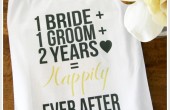 DIY 2nd Wedding Anniversary Cotton Gift Bag