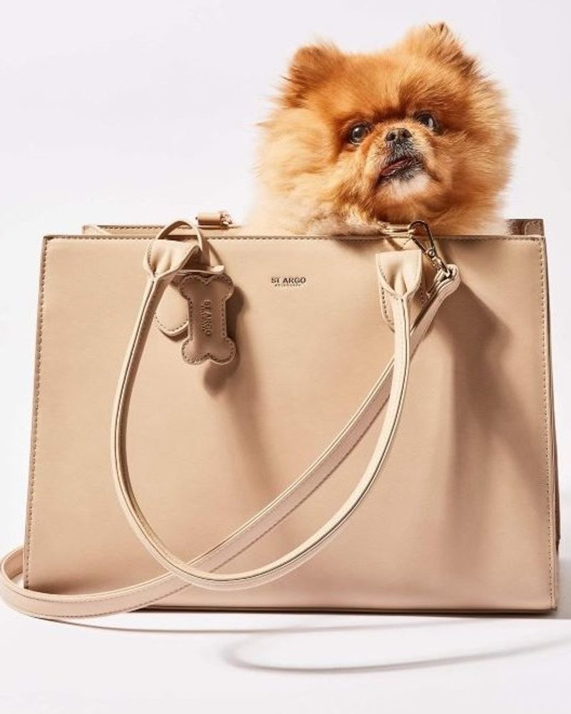 Designer dog carrier - ST ARGO vegan leather dog accessories