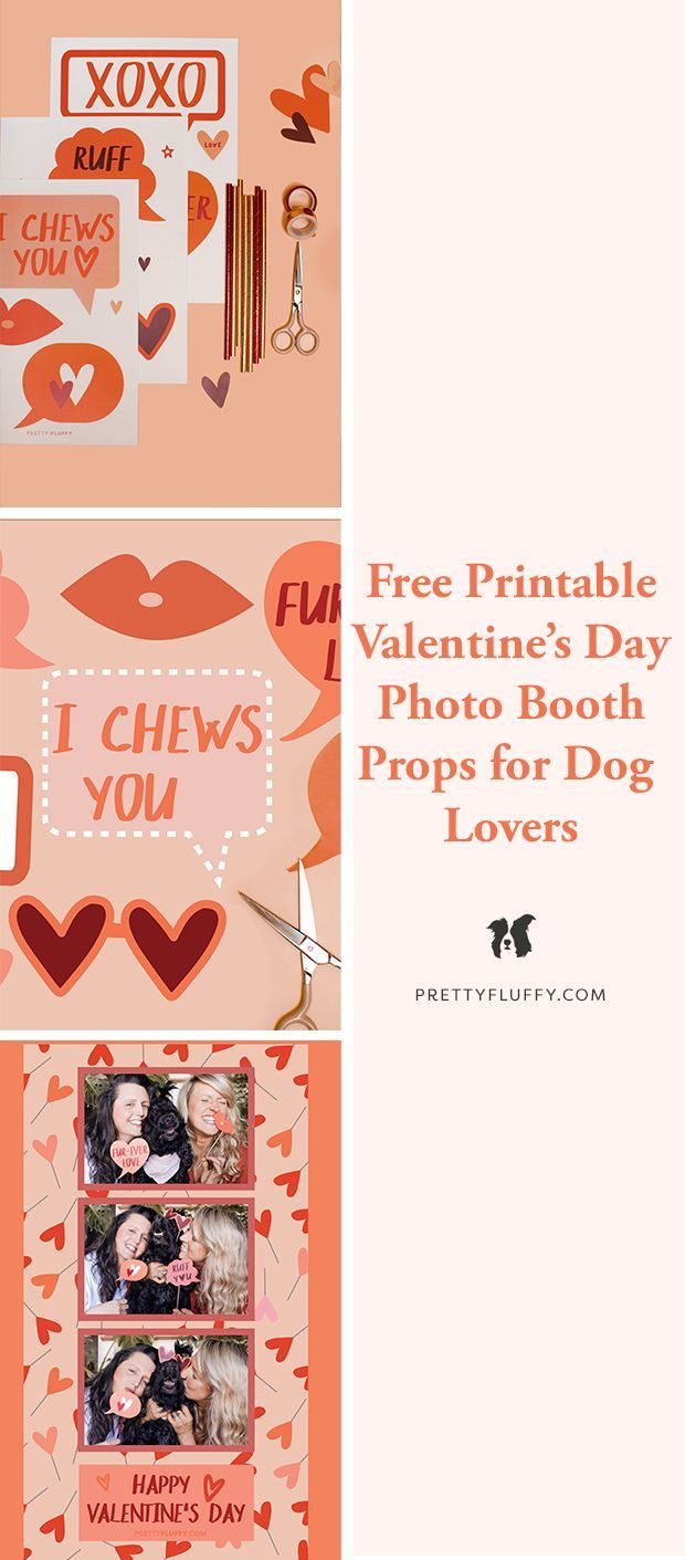 Dog Valentine's Day Photo Shoot - Free Valentine's Day Photo Booth Printables