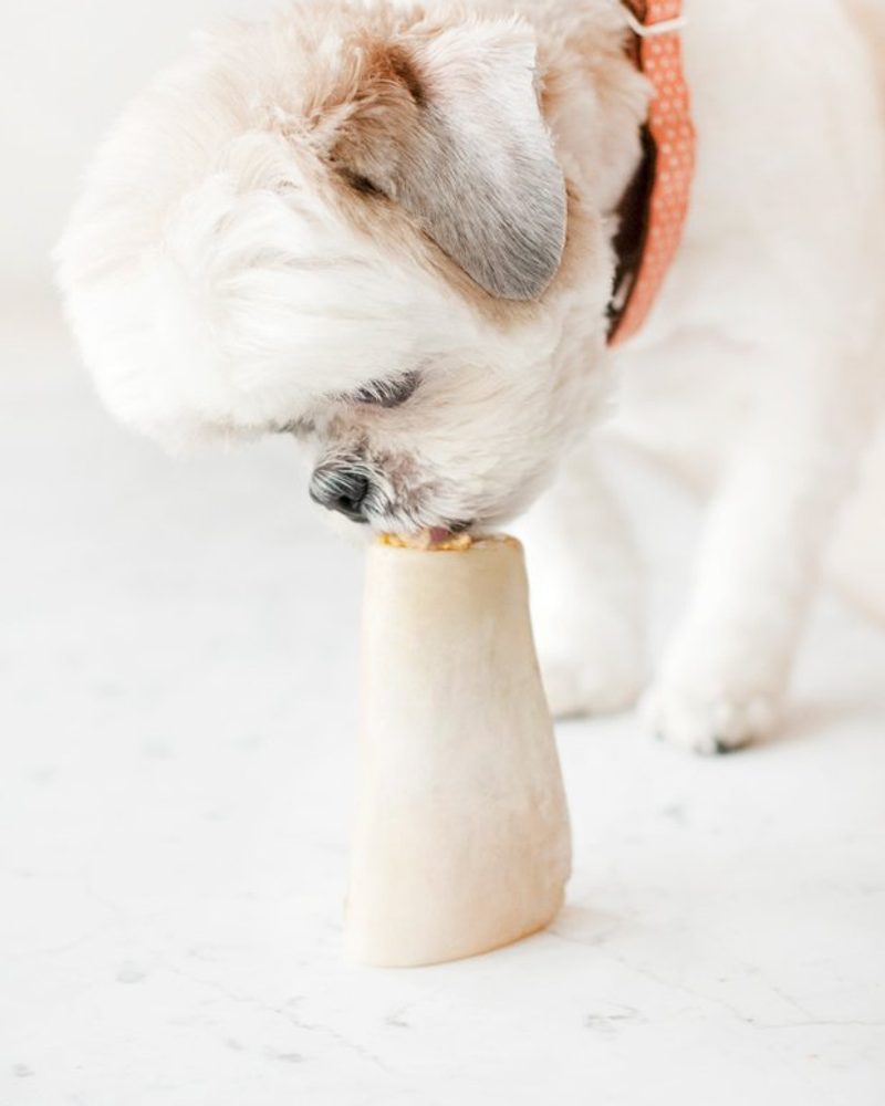 peanut butter bone filling for indoor dog enrichment
