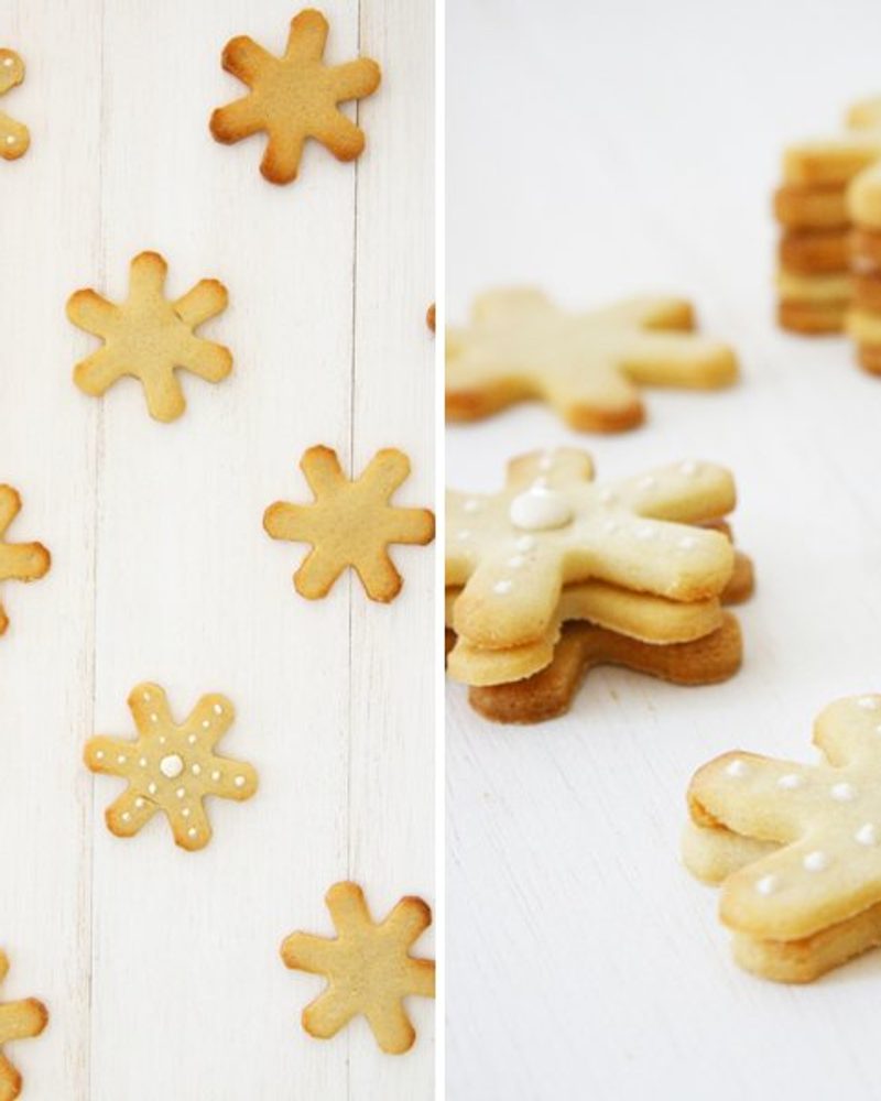 Snowflake Shortbread Cookie - Dog Treat Recipe for Christmas