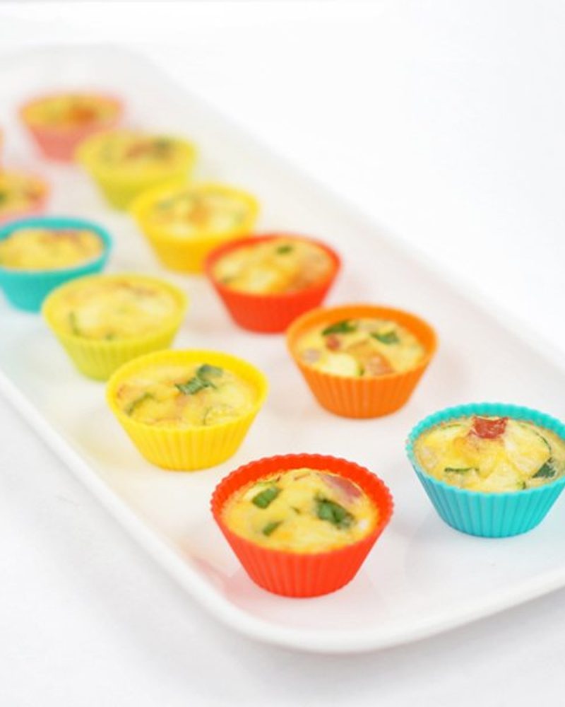 Mini Quiche Zucchini and Bacon Dog Treats Recipe | www.prettyfluffy.com