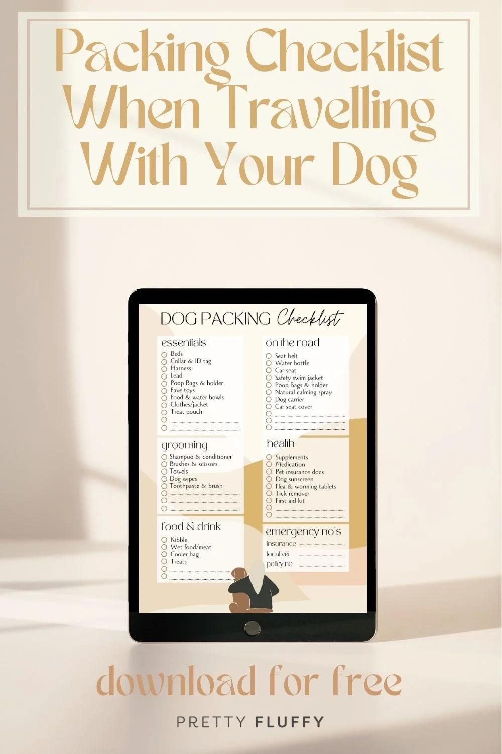 The Ultimate Dog Travel Checklist - Free Printable Download