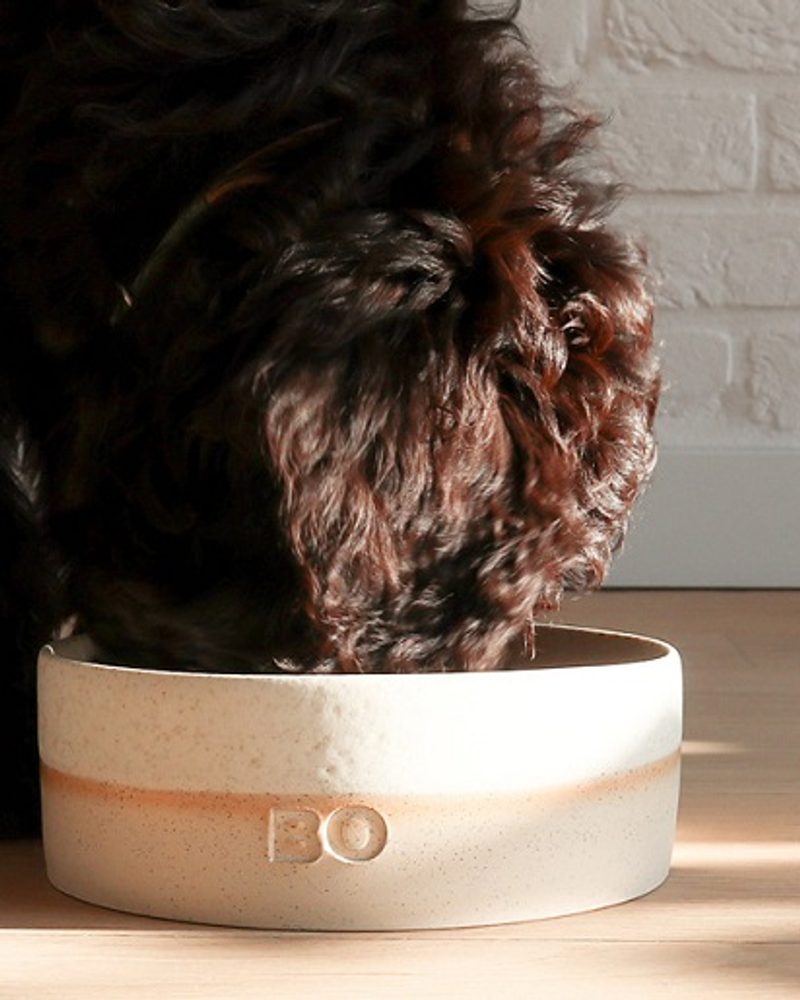 Personalized Ceramic Dog Food Bowl by Pawness.