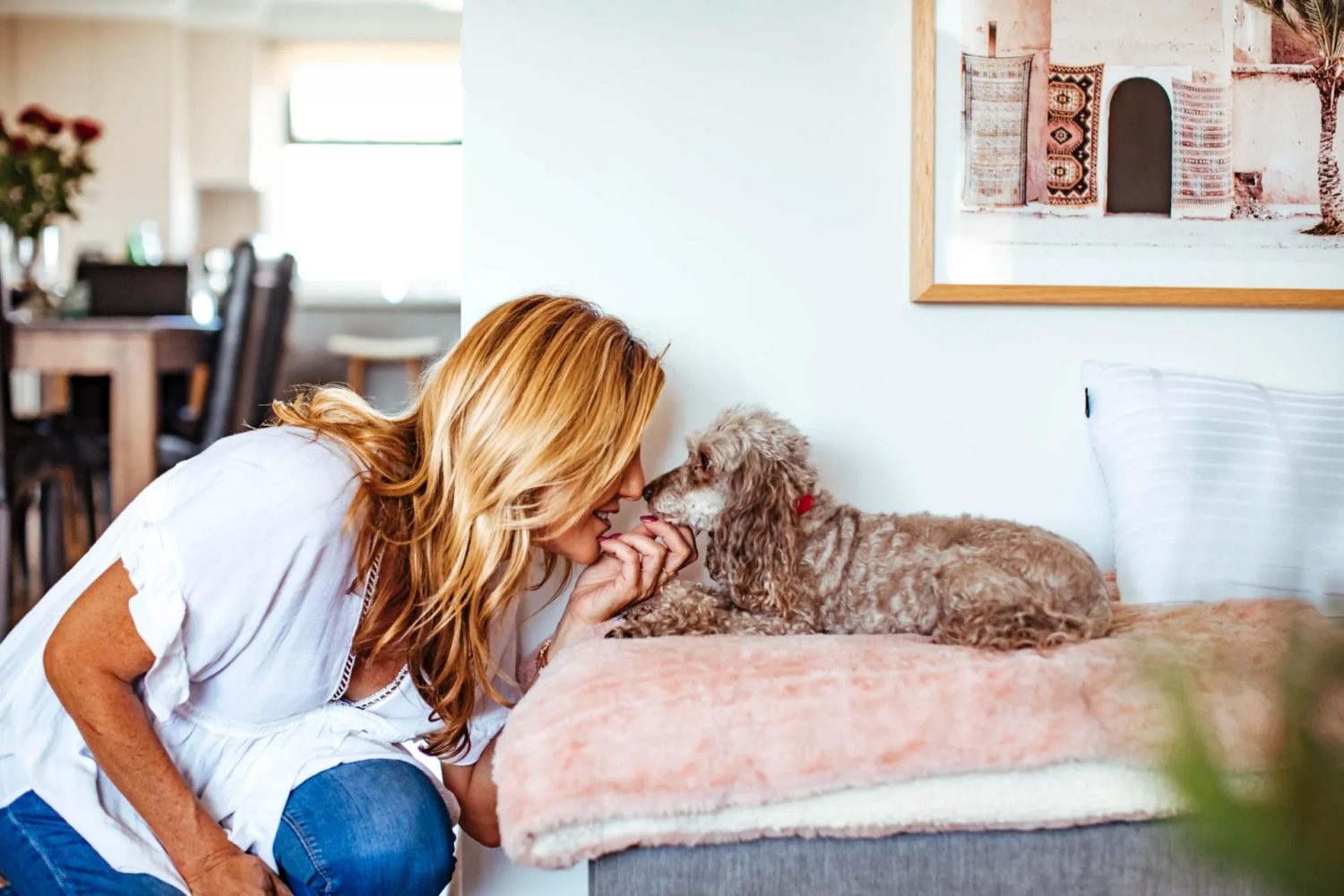 Dog mum with rescue dog Sarah