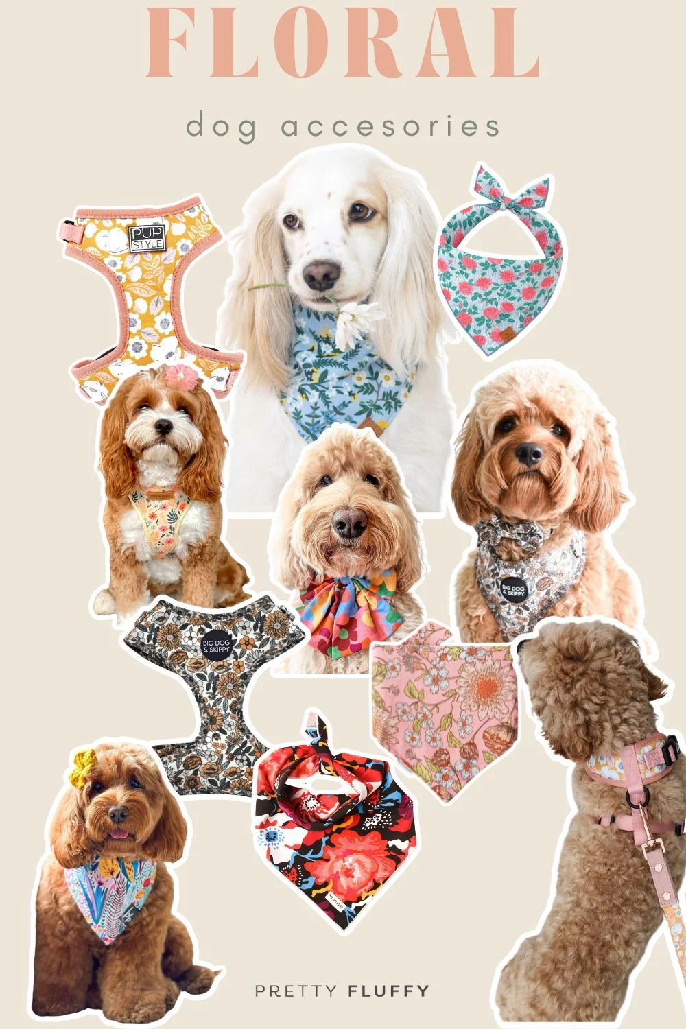 Floral Dog Bandanas For Pretty Pups 
