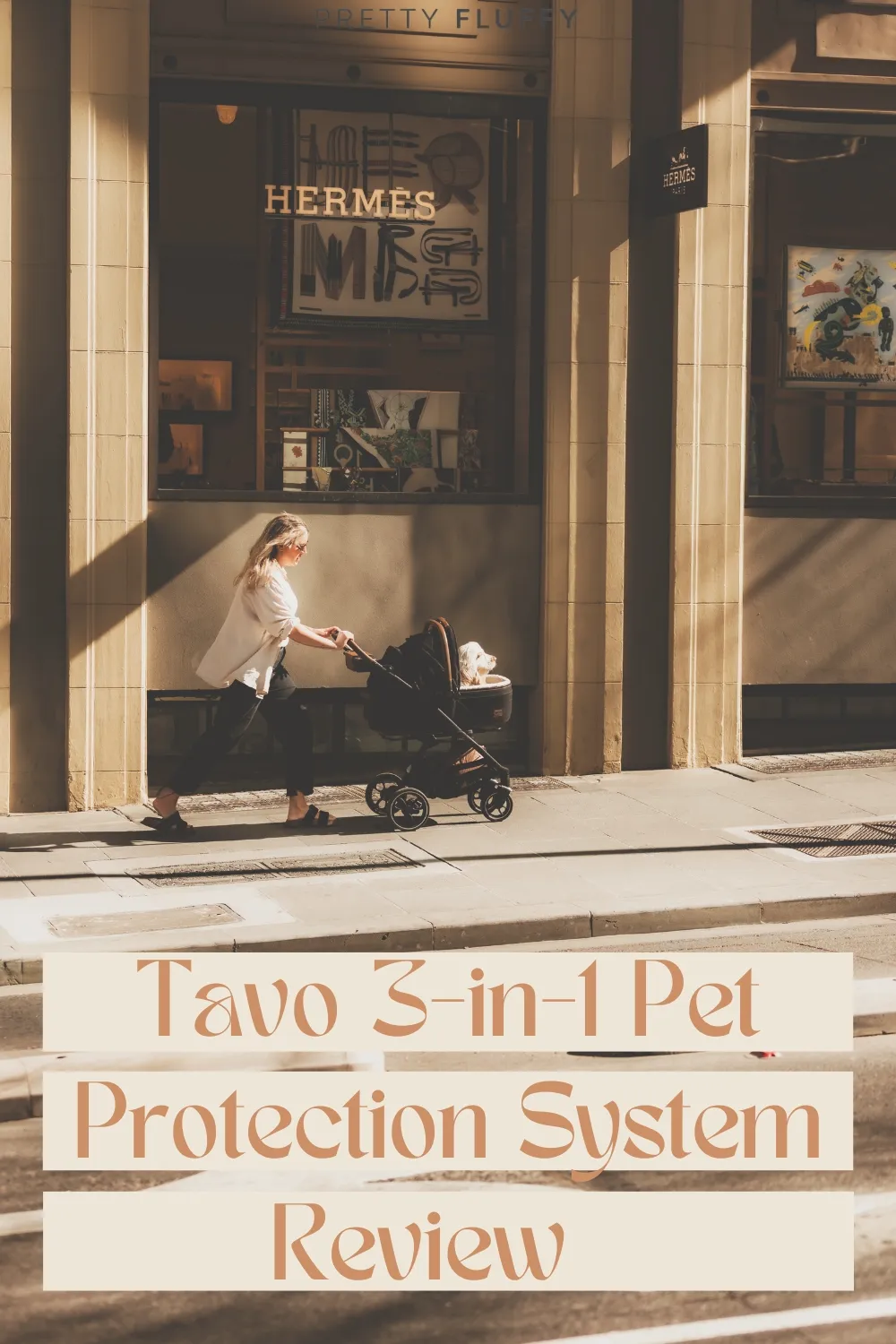 city dog mum with Tavo pet stroller