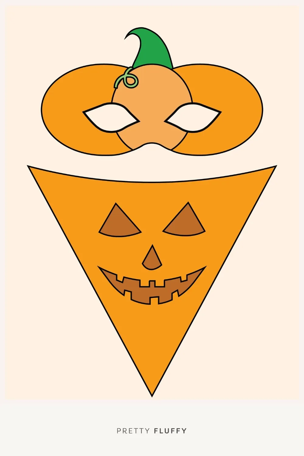 Puppy in Halloween Costume - DIY No Sew Halloween Dog Pumpkin Mask and Bandana