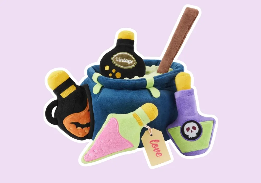 Frisco Halloween Cauldron Hide & Seek Puzzle Plush Squeaky Dog Toy