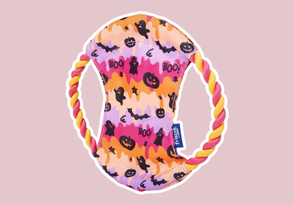 Frisco Halloween Ghost Swirl Fetch Flyer Dog Toy, Medium_Large
