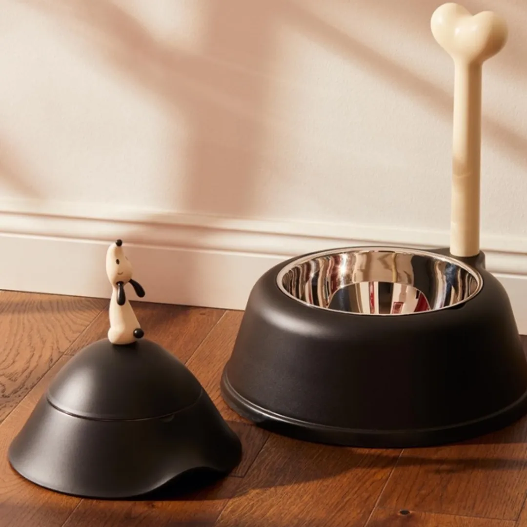 Alessi black modern dog bowl